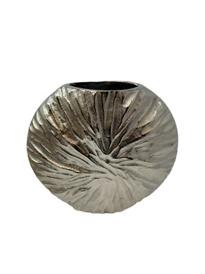 Vase Silber rund Home Dekoration Blumen Deko Geschenk Blumenvase Colmore 4541-U1 - Bild 1 von 4