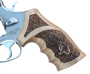 Custom Taurus Tracker 627 Grips for Model 617 692 445 450 817 Maple Wood #Random - Picture 1 of 24