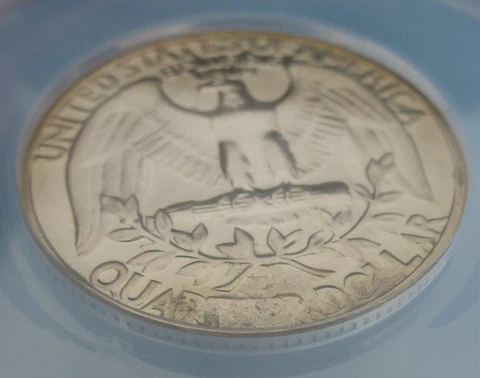 1967 ANACS SP66 Struck Through Grease Reverse SP Mint Error Washington Quarter Cover