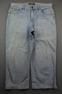 Jean Capri de mezclilla para mujer Ralph Lauren recortado medidas ligeras 36x21 - Imagen 1 de 9