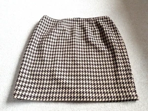 Neu mit Etikett $ 119 Damen Rock-Talbots-braun/hellbraun Hahnentritt Wolle klassisch/akademisch-22W - Bild 1 von 5