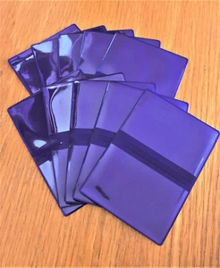 10 Business Card Case Credit Debit Gift ID Holder 2 Pocket Thin Vinyl Wallet Lot - Picture 1 of 6