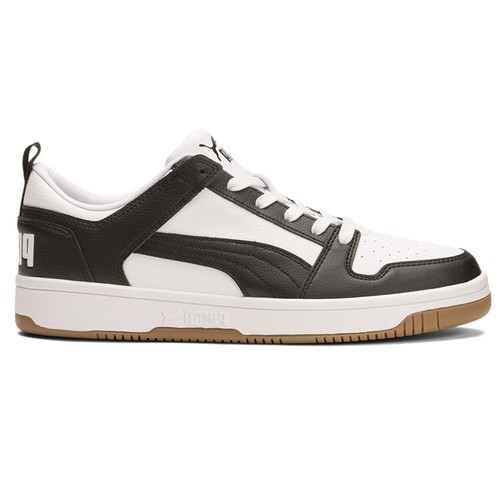 Puma Rebound Layup Lo Lace Up Uomo Nero Bianco Sneakers Scarpe Casual 36986616