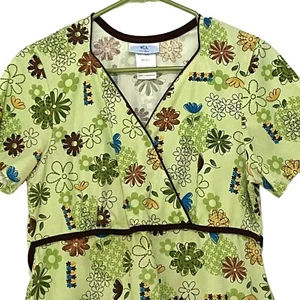 SB Scrubs Floral Top Size XS Green - Picture 1 of 5