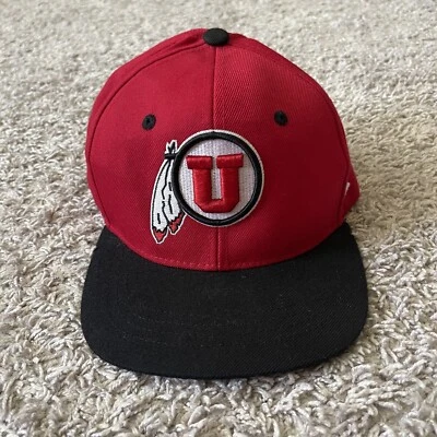 University Of Utah Utes Hat Cap Snapback Red Youth Snap Back Top Of The World - Image 1 of 4