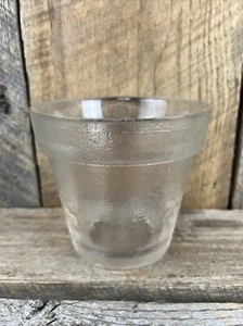 Libbey  Textured Clear Glass Planter Dimpled Cottage Farmhouse Vintage Decor - Picture 1 of 6