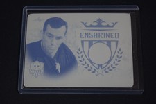 Ed Giacomin 2017-18 Leaf Masked Men Enshrined Jersey Memorabilia Cyan Plate 1/1