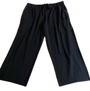 Pantalones de salón Carloha Bamboo para mujer XL negros con bolsillos cortos de rendimiento - Imagen 1 de 11