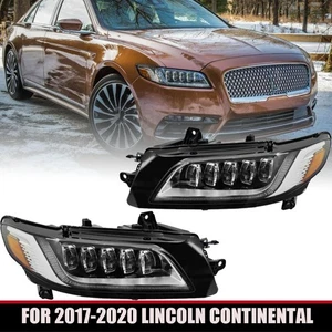 FOR 2017-2020 LINCOLN CONTINENTAL LEFT RIGHT SIDE LED HEADLIGHT W/O AFS Pair  - Picture 1 of 8