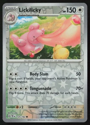 Pokemon Lickilicky 125/162 SV05: Temporal Forces Reverse Holo Pack Fresh - NM - Image 1 of 2