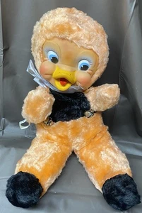 Vintage Gund Duck Plush Sanifoam Rubber Face With Original Hang Tag - Picture 1 of 11