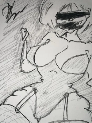 Слепая праздничная фигурка художественная модель размер A4 подписанная художником - Изображение 1 из 4