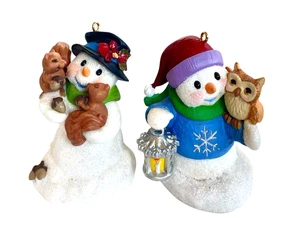 Set Of 2 Hallmark Keepsake #6 2003 & #8 2005~ Snow Buddies w/ Squirrels - Picture 1 of 9