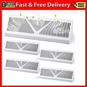 4 Pcs Baseboard Register Vent 18 Inch Duct Opening Size Baseboard Vent Covers - Picture 1 of 7