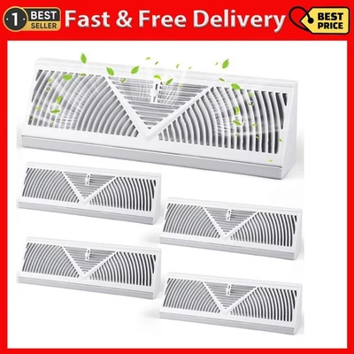 4 Pcs Baseboard Register Vent 18 Inch Duct Opening Size Baseboard Vent Covers - Image 1 of 4