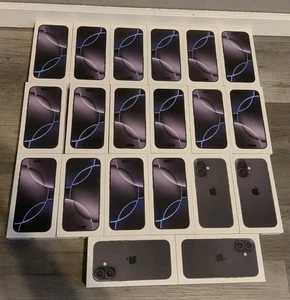 Lote de 20 Apple iPhone 16 Pro SOLO CAJA VACÍA Negro Titanio 256GB 16 Pro 4 Regular - Imagen 1 de 12