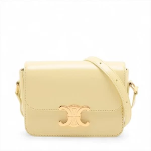 Celine Triomphe Leather Shoulder bag Yellow - Picture 1 of 13