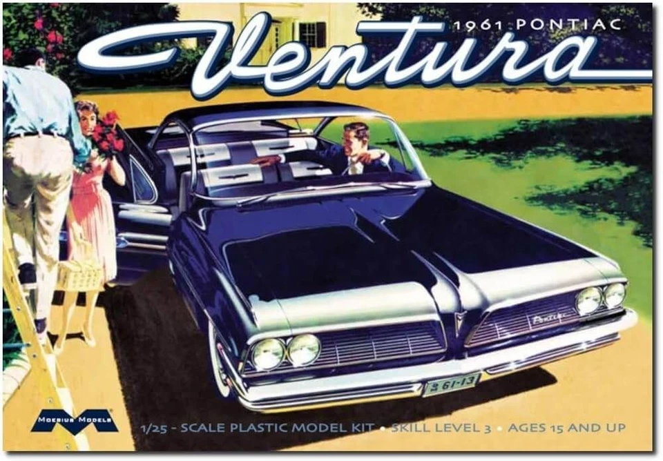 Moebius Models 2851 1:25 1961 Pontiac Ventura Plastic Model Kit - Image 1 of 1