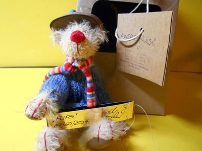 2004 Dwarf Nose Nicole Marschollek-Menzner Artist Bear FLIPS #24 of 50 Original Box - Image 1 of 4