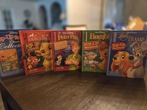 Disney Pop Up Story Books Lion King Lady & the Tramp, Peter Pan Bambi Box Set - Picture 1 of 24