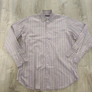 Ralph Lauren Mens Purple Label Button Up Dress Shirt Size Large Made in Italy - Picture 1 of 10