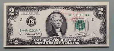 1976 Two Dollar Federal Reserve Note $2 with Postmark  First Day of Issue #96415 - Image 1 of 2