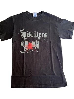 Y2K 2004 M&O Knits The Distillers Coral Fang Black Rock T-Shirt Adult Small - Image 1 of 4