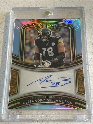 Alejandro Villanueva 2020 Panini Select Signatures Light Blue Prizm Auto /49 - Image 1 of 3