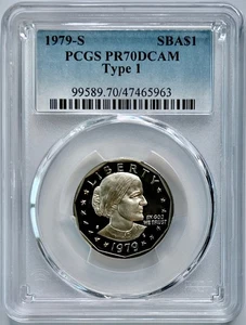 1979-S $1 Susan B Anthony Type 1 Dollar SBA PCGS PF70DCAM - Picture 1 of 2