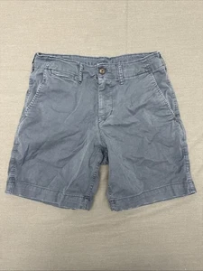 Pantaloncini American Eagle uomo taglia 30 blu cotone piatto davanti slim fit flex lavoro - Foto 1 di 9