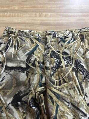 Vintage Cabelas Men's Zip Fly Fleece Camouflage Hunting Woodland Pants Size 42 - Image 1 of 4