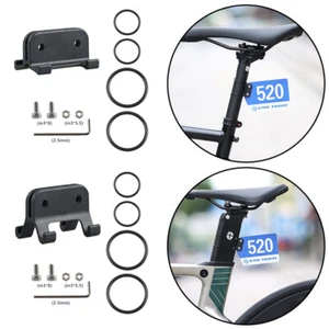 2pcs Racing Cards Bracket Bike Seatpost Number Plate Mount Holder Accessories - Picture 1 of 12