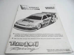 Vintage Team Losi Street Weapon Instruction Manual As Shown - Picture 1 of 2