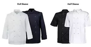 Black and White Chef Jackets Chef Coat in Full and Half Sleeves. Catering wears - Picture 1 of 4