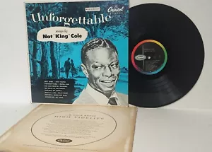 NAT KING COLE "UNFORGETTABLE" RAINBOW CAPITOL T-357 VOCAL JAZZ POP SWING LP - Picture 1 of 1