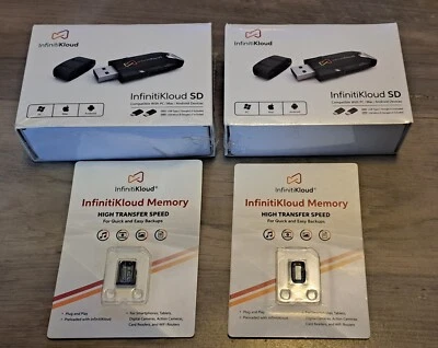 Set Of 2-InfinitiKloud SD with 2-32 GB Micro SD Card High Speed USB flash drive  - Image 1 of 4