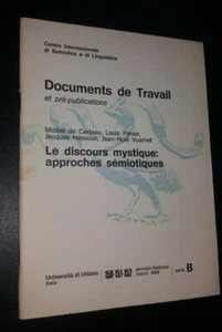 Discours Mystique: Approches Semiotiques 1986 Centro di Semiotica Linguistica - Imagen 1 de 6