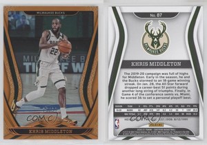 2020-21 Certified Mirror Orange /99 Khris Middleton #87