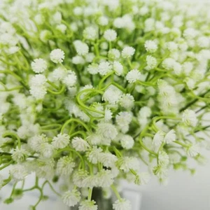 Classic Artificial Baby Breath Flowers PU Real Touch Gypsophila Fake Flower H... - Picture 1 of 7