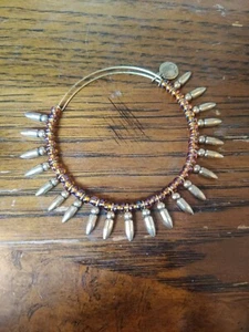 Alex And Ani gold tone Spike Expandable Bangle Bracelet - Picture 1 of 3