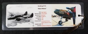 WWII Fighter Aircraft Bookmark - Hand Made - Choose Aircraft - 5 ml - 8 x 3 - Picture 1 of 90