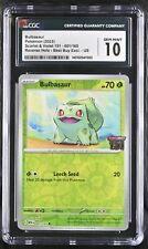 CGC 10 Bulbasaur 001/165 Best Buy Exclusive Promo 151 Reverse Holo SAME DAY SHIP