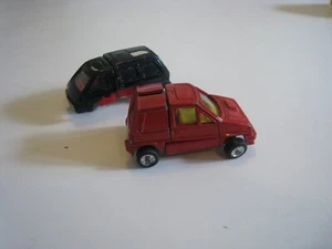 Pair 1980s Bandai Go-Bot Transformers Toy Robot Cars - Honda City - Picture 1 of 3