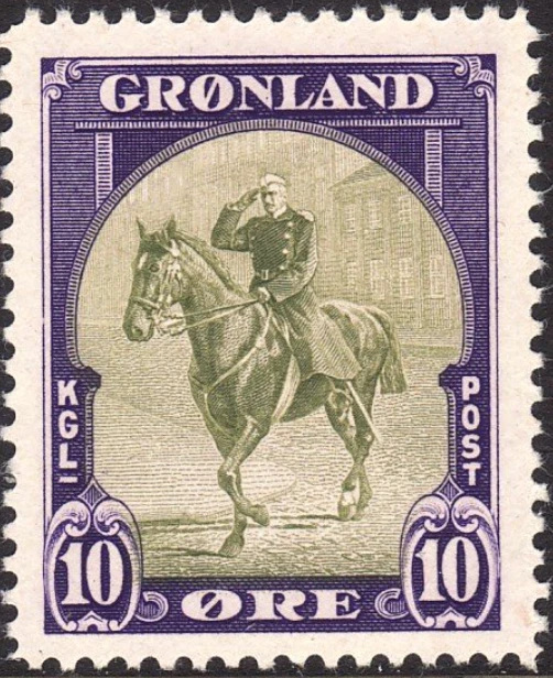 Greenland #Mi011 MH 1945 King Christian X Horse New York [13] - Image 1 of 1