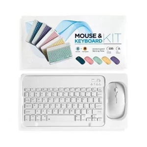 Wireless Bluetooth keyboard mouse Rechargeable Square button for PC ipad Mac - Picture 1 of 18