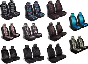 Green Camo Print Car Seat Covers Front Seats Universal Fit Auto Truck Van SUV - Picture 1 of 119