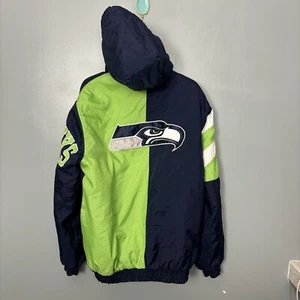 RARE Vintage Seattle Seahawks Starter Jacket G3 NFL Football Washington Medium - Picture 1 of 15