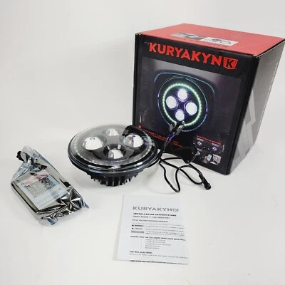 Prisma órbita negra Kuryakyn 2461 7" L.E.D. Faro 94-23 Harley Davidson Foto 1 de 4