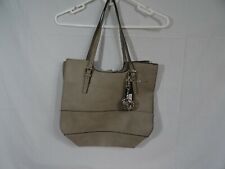 Bueno Collection handbag Large Shoulder Purse Faux Leather Gray 14.5" x 11" NEW
