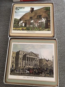 2 juegos de manteles individuales tradicionales PIMPERNEL English Cottage NOB 19th Cent Londres usados en excelente estado - Imagen 1 de 24